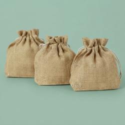 Jute bruiloft bedankzakje 19 cm x 19 cm